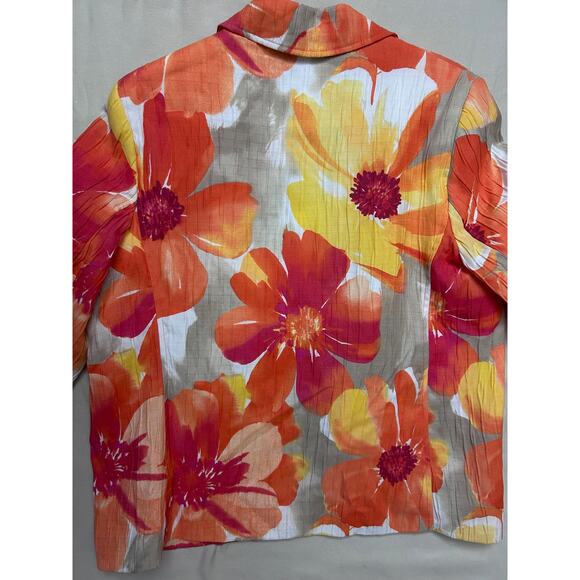 Alfred Dunner Spring Flower Jacket Size 12 casual, beachside, spring, cruise - Picture 4 of 4
